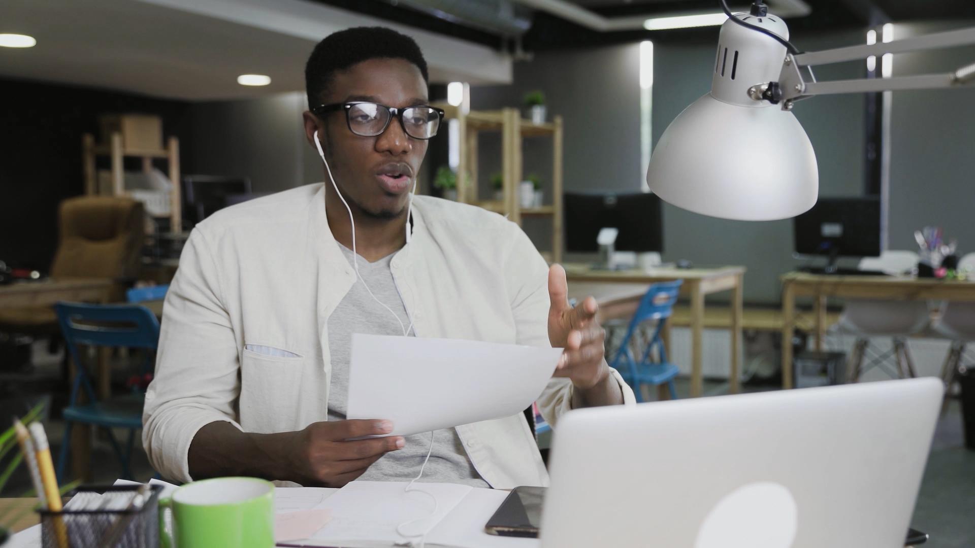 man working on computer