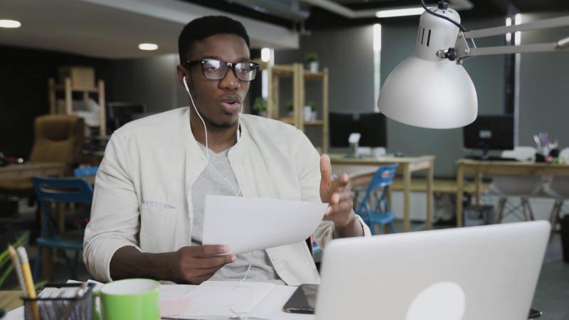 man working on computer